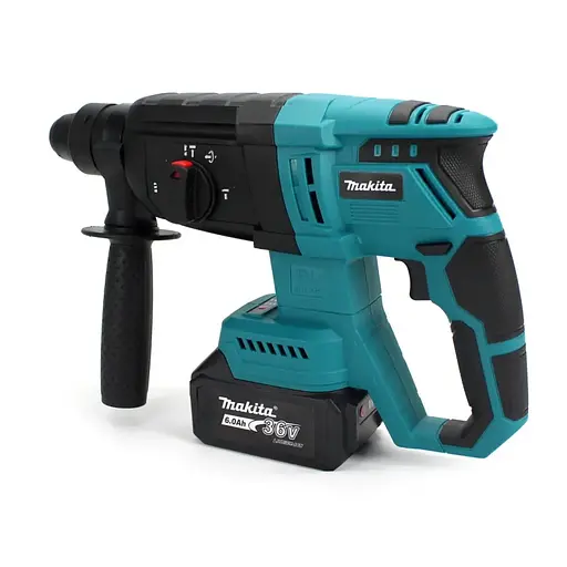 Набор электроинструментов Makita 4 в 1 Шуруповерт Гайковерт Перфоратор Болгарка два аккумулятора в кейсе 36Вт Синий с черным - фото 9