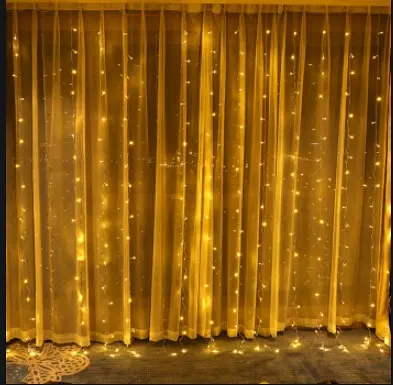 Гирлянда светодиодная Штора 2х2м 360 LED (Теплый белый свет) - фото 3