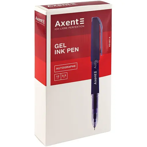 Набор гелевых ручек Axent Autographe синий 12 шт. (AG1007-02-A)