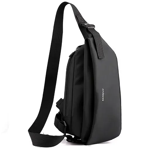 Сумка слінг текстильна чорного кольору Confident AT05-T-413A