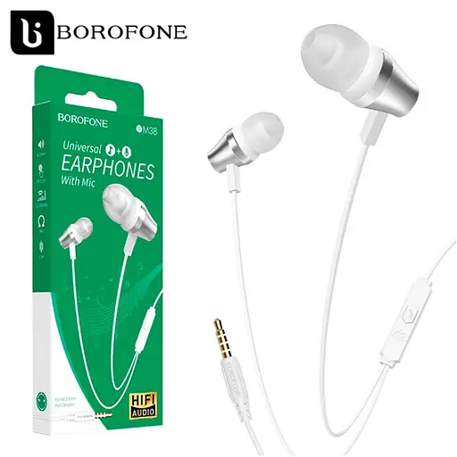 Навушники вакуумні Borofone BM38 сріблясті - фото 3