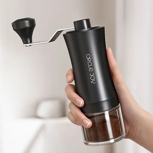 Кавомолка ручна Circle Joy Coffee Grinder (CJ-SMDJ01) White - фото 4