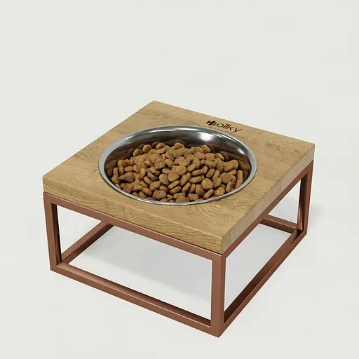 Hollky Base Solo M — миска на підставці для котів і середніх собак (1 × 0,8 л)