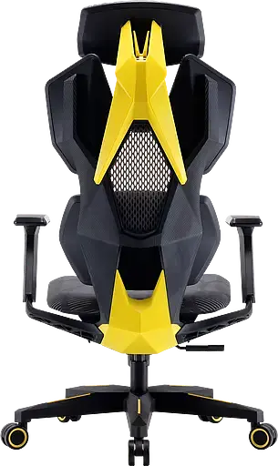 Геймерское кресло GT Racer серое с желтым (X-6002 Battle Gray/Yellow) - фото 3