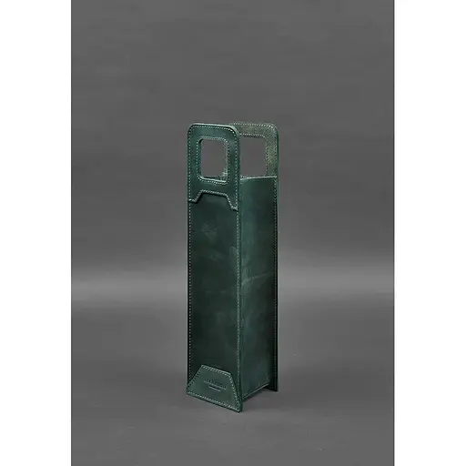 Кожаный чехол для вина BlankNote Crazy Horse 2.0 зеленый  - фото 2