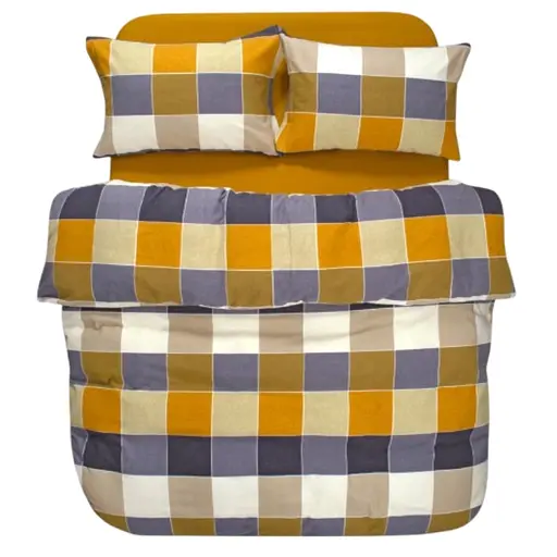 Постільна білизна Lotus Home Фланель - Lucca гірчичний євро (svt-2000022349109)