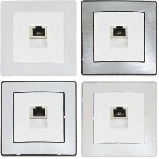 Розетка комп'ютерна Brille біла RB-1PC (42-024) - фото 3
