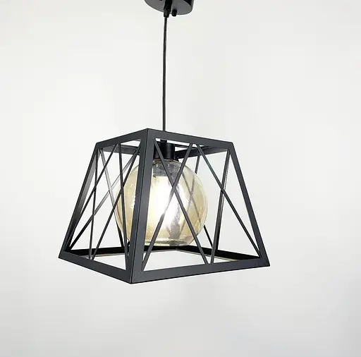 Світильник лофт у корпусі чорного кольору | Арт. 12308/1 | Line F - фото 3