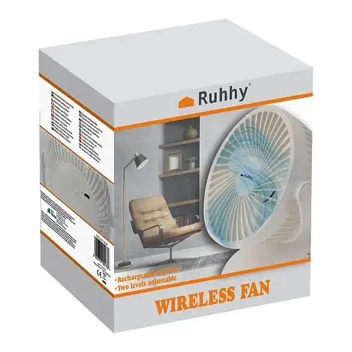Вентилятор 3 в 1 Ruhhy 25566 бездротовий на затискачі акумуляторний білий - фото 4