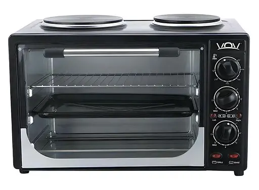 Духовка VOV VEOHP-30L с 2 конфорками 30 л нержавеющая сталь. - фото 3