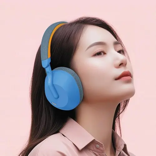 Наушники накладные XO BE49 Qiyue ANC Noise Canceling Folding Headband bluetooth Headset синие - фото 4