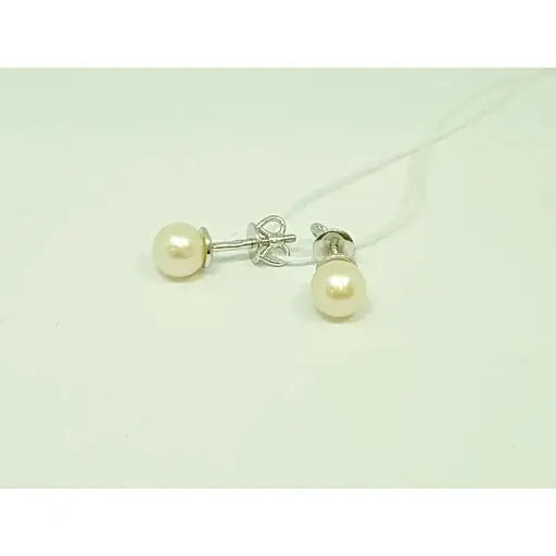 Золоті сережки-пуссети Favoritum з перлами. 211088_б - фото 2