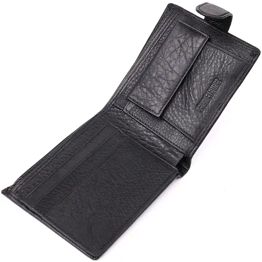 Классический мужской кошелек горизонтальный из натуральной кожи ST Leather 11.5х9.5х3 см acs0029626 - фото 6