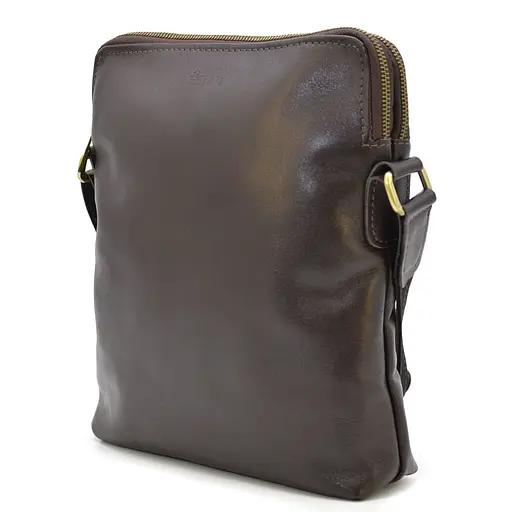 Кожаная мужская сумка через плечо TARWA 25х29х5 см sum0025768 - фото 4