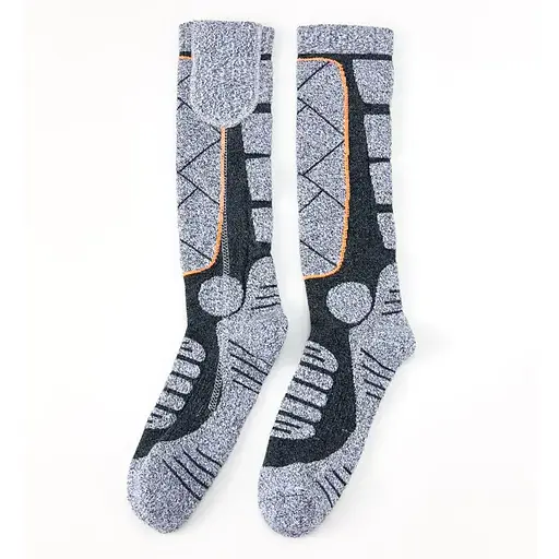 Шкарпетки з підігрівом ZBHSWZ02 з блоком живлення 4000mAh 38-44р. (Сірі з чорним) - фото 7