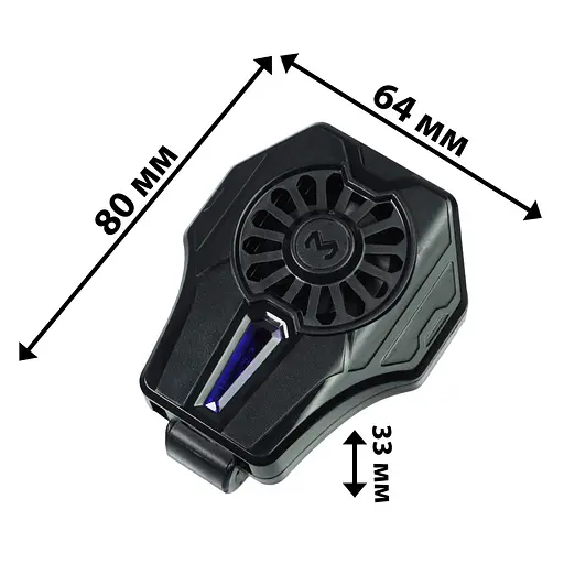 Кулер активне охолодження для телефону / планшета Memo DL01 шириною до 85 мм Black (18523) - фото 8