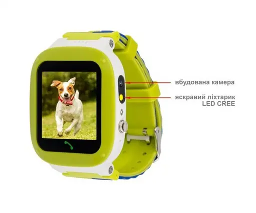 Часы для детей Amigo GO004 Splashproof Camera LED с камерой и фонариком зеленые - фото 9