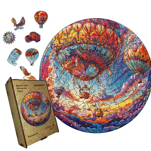 Пазл деревянный Каппадокия, А5, 35 элементов, Картонная коробка