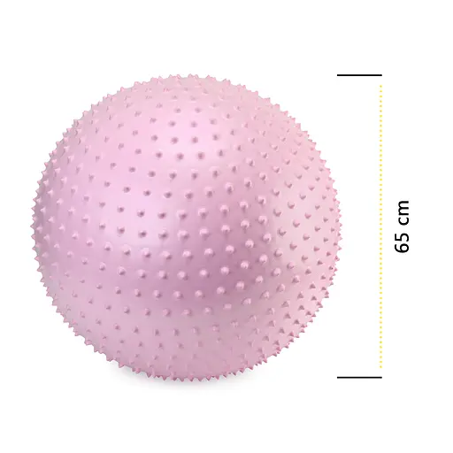 Мяч для фитнеса (фитбол) Cornix 65 см массажный Anti-Burst Light Pink XR-0489 - фото 8