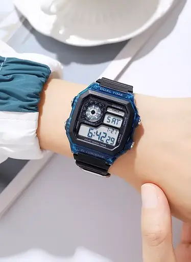 Чоловічий наручний спортивний годинник Skmei 1998 (Синій) - фото 8