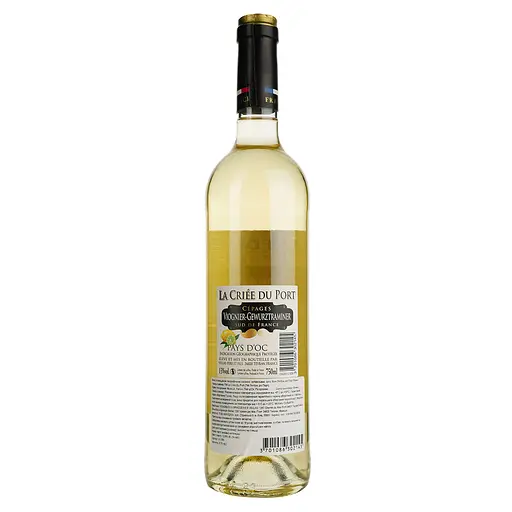 Вино La Criee Du Port Viognier Gewurztraminer IGP Pays D'Oc, біле, сухе, 0,75 л - фото 4