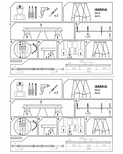 Підвісний світильник Nowodvorski 9675 IMBRIA - фото 3