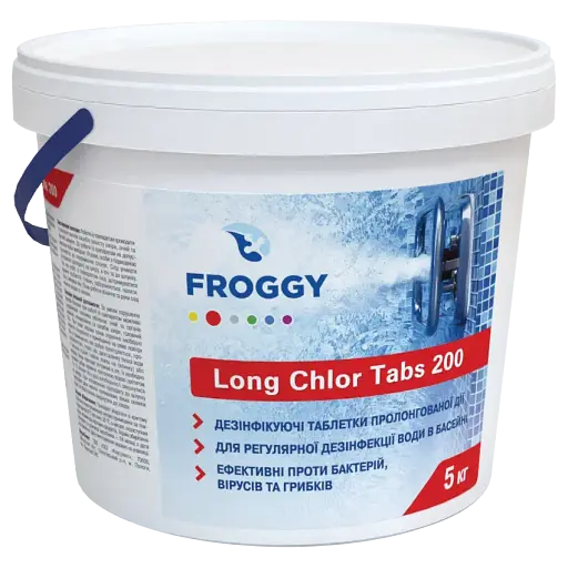 Хлор-тривалої дії таблетки 200 г (Long Chlor Tabs 200) 5 кг - фото 1