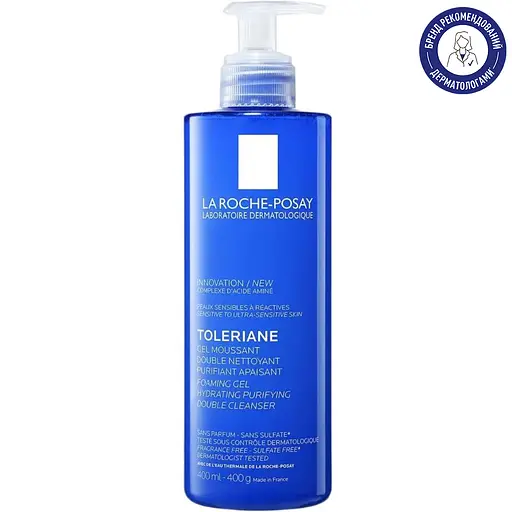 Увлажняющий очищающий гель-мусс двойного действия La Roche-Posay Toleriane Foaming Gel 400 мл - фото 2