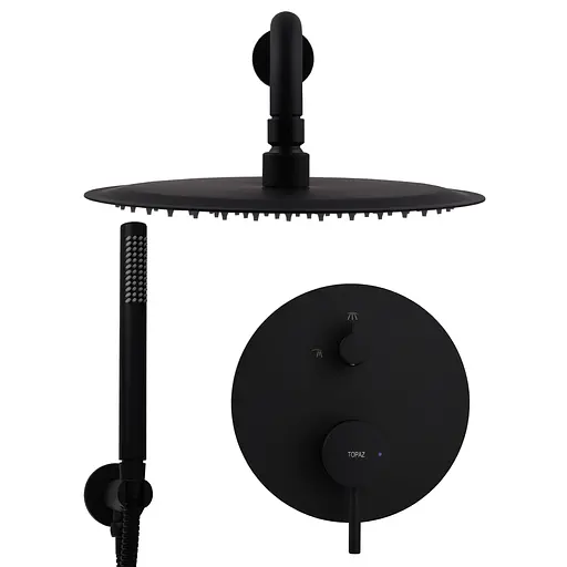 Смеситель для душа TOPAZ LOFT TLF 32205-H39-BL встроенный латунный с душевой штангой и лейками для ванной - фото 8