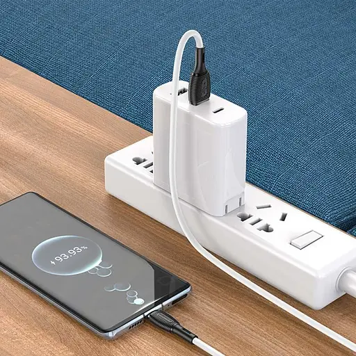 Дата кабель Borofone BX86 Advantage USB to Lightning (1m) White - фото 3