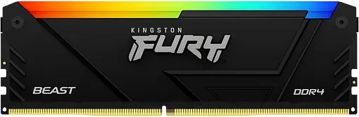 Оперативная память Kingston Fury 8GB DDR4 3200MHz Beast RGB (KF432C16BB2A/8WP) - фото 1