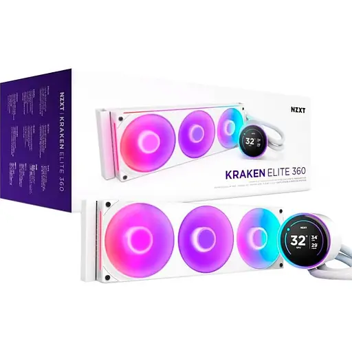 СВО NZXT Kraken Elite 360 RGB White (RL-KR36E-W2) - фото 4