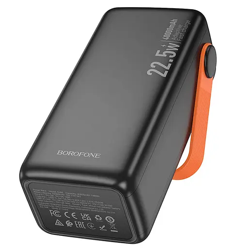 Портативний ЗП Power Bank Borofone BJ66 Magnifico 22.5W+PD20W 40000 mAh Black - фото 7