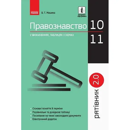 Правоведение в определениях, таблицах и схемах. 10-11 классы. Спасатель 2.0