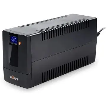 Джерело безперебійного живлення NJOY Horus Plus 600 (PWUP-LI060H1-AZ01B) Lin.int., AVR, 2 x евро, USB, LCD, пластик - фото 4