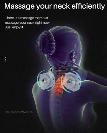 Массажная подушка SD-K01 с роликовым и Шиацу массажем с подогревом - фото 9