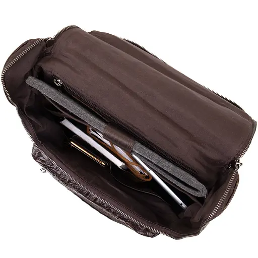 Кожаный рюкзак под рептилию Vintage 30х37,5х9 см sum0013916 - фото 5