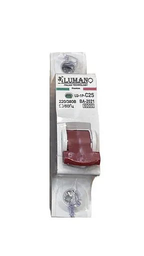 Автоматический выключатель ВА-2021 1р С 63А 6кА ТМ LUMANO - фото 1