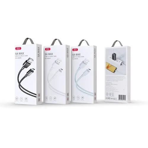 Кабель XO NB249 5A Android PVC Shiny Colorful Micro Data Cable белый - фото 4