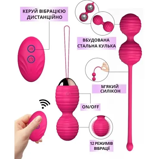 Набір вагінальних кульок I’MCUM Kegel Queen 4in1 Рожевий (IM-KGE205) - фото 4