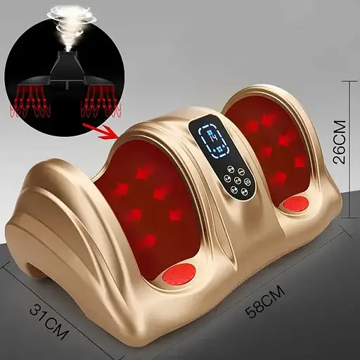 Массажер для ног (роликовый, компрессионный массаж, вибрация, прогрев) Benbo АМ-04 Золотистый - фото 3