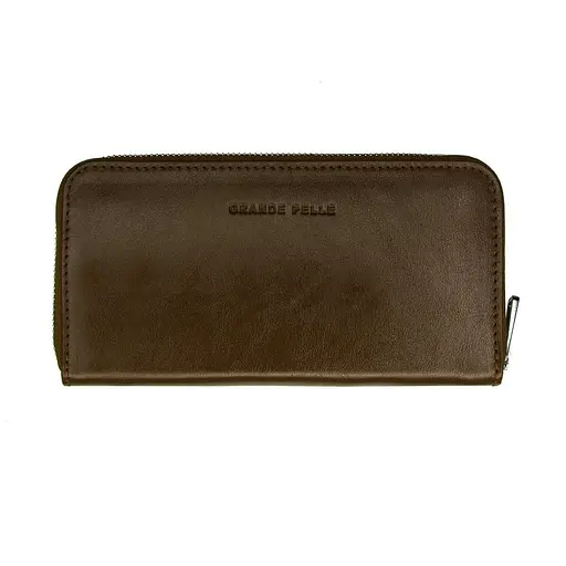 Кожаный портмоне Grande Pelle 20х10.5 см acs0029299 - фото 1