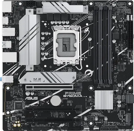 Материнская плата ASUS PRIME B760M-A-CSM (PRIME B760M-A-CSM) (Socket 1700, Intel B760, Micro-ATX) - фото 1