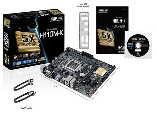 Материнская плата ASUS H110M-K (H110M-K) (Socket 1151, Intel H110, Micro-ATX) Б/у - фото 5