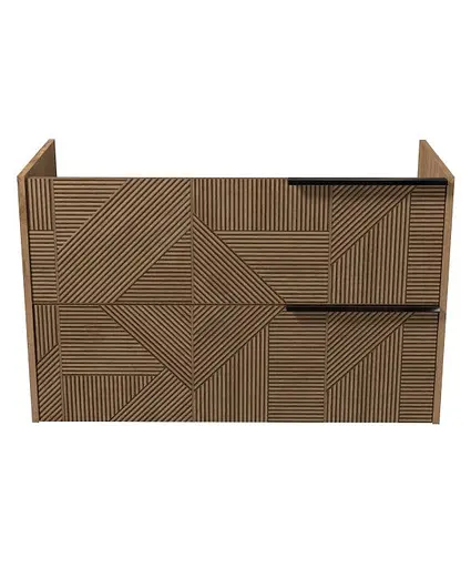 Тумба Мойдодир Cubic 100-A підвісна під умивальник дуб обпалений - фото 4