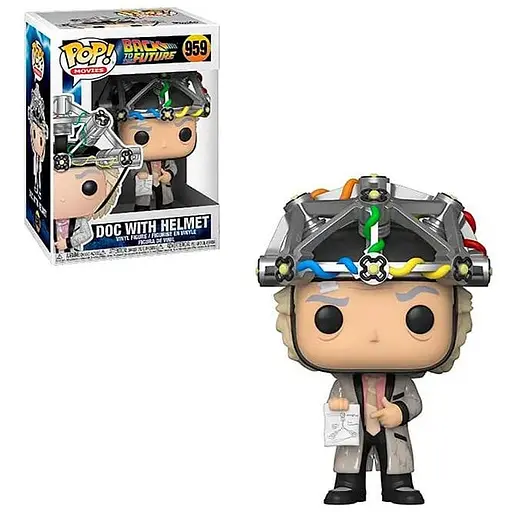 Коллекционная  фигурка   Funko Pop Назад в будущее Док в шлеме Back to the Future Doc with helmet 10 см FP BF D H 959 - фото 1