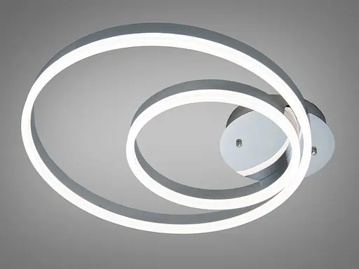 Світлодіодна люстра кільця хром 58 Вт вимикач - фото 1