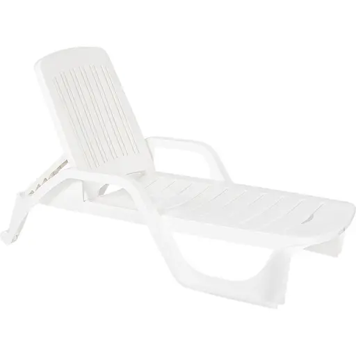 Шезлонг пластиковий Bica Zanzibar, білий - фото 2