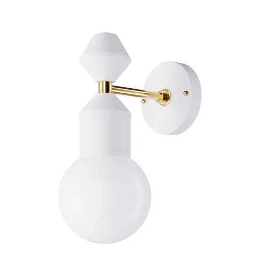 Настінне бра Dome № 2 PikArt арт. 6239 Золотистий/білий - фото 1