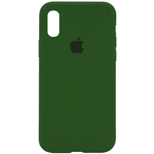 Чохол Silicone Case Full Protective (AA) для Apple iPhone X / XS (5.8) Зелений / Dark Olive - фото 1
